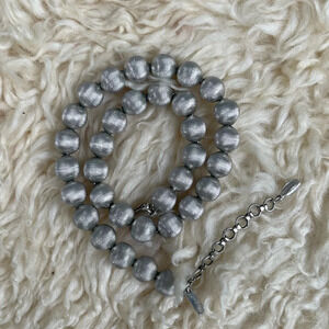 Monet Vintage Silver  Beaded necklace